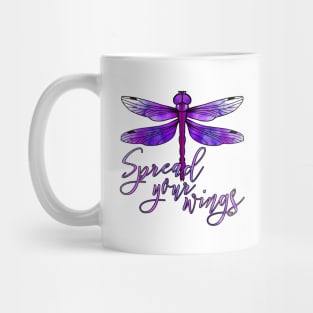 Dragonfly - Spread your wings - Purple Mug